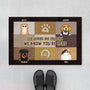 5999DUS1 personalized dog and cat doormat_ no need to knock doormat_ 5999D6QQA_391fd59d 6cbc 4d6f 8023 6192946d29b0