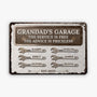 6001EUK1 personalized metal garage signs funny gifts for grandpa dad 6001E6LNB