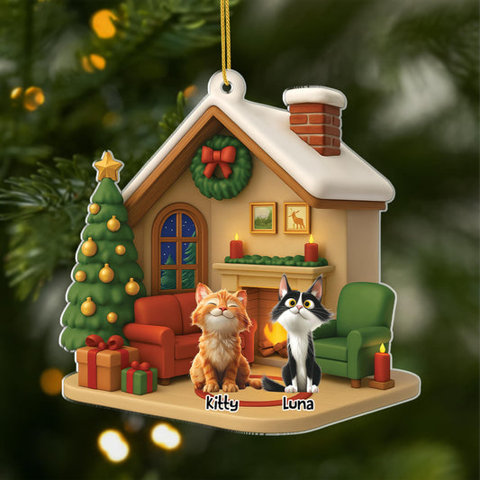 6013OUS1 personalized cat ornaments_ acrylic xmas gifts for cat lovers 6013O