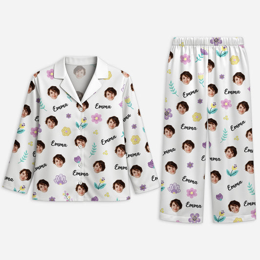 6014VUK1 womens pajamas with faces and names personal gifts for her 6014V3ZTA