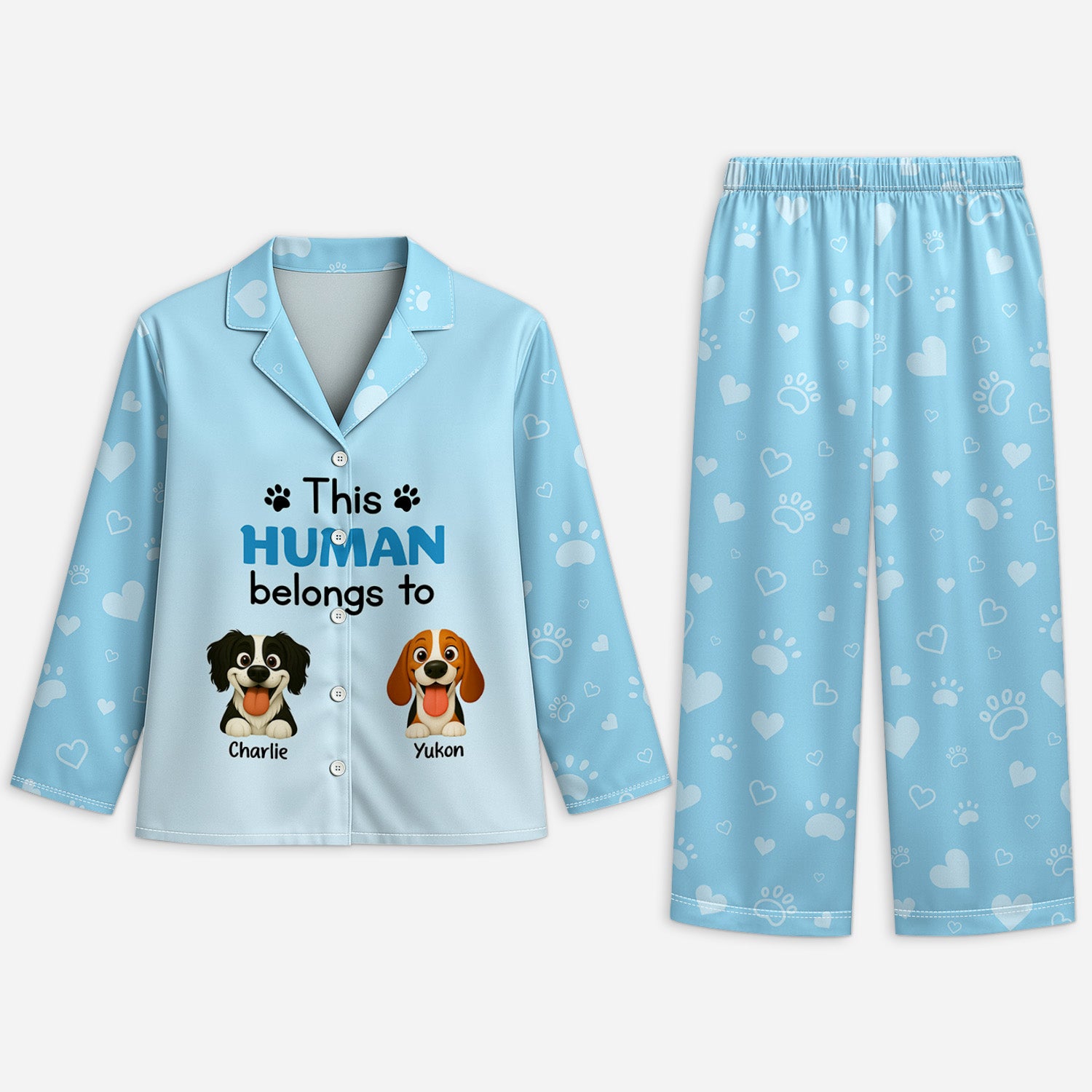 6015VUS1 this human belongs to pajamas customized gifts for dog lovers 6015V3XCC_28e551c0 eee1 429f a154 2be4b4f9ad04