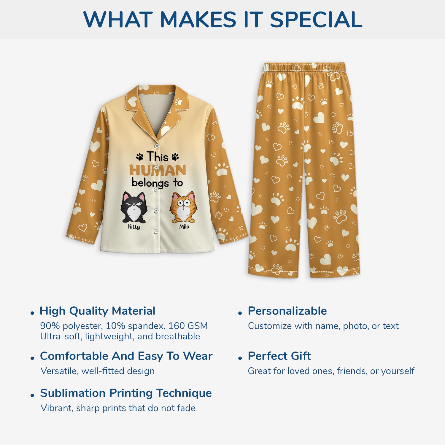 6015VUS5 this human belongs to pajamas customized gifts for cat lovers 6015V3XCD