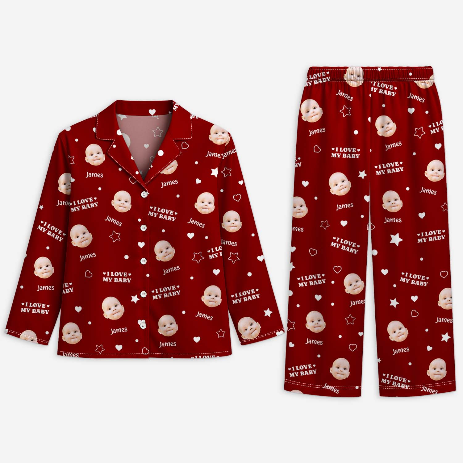 6022VUS1 personalized pajamas with faces on them gifts for mom dad 6022V3KNA
