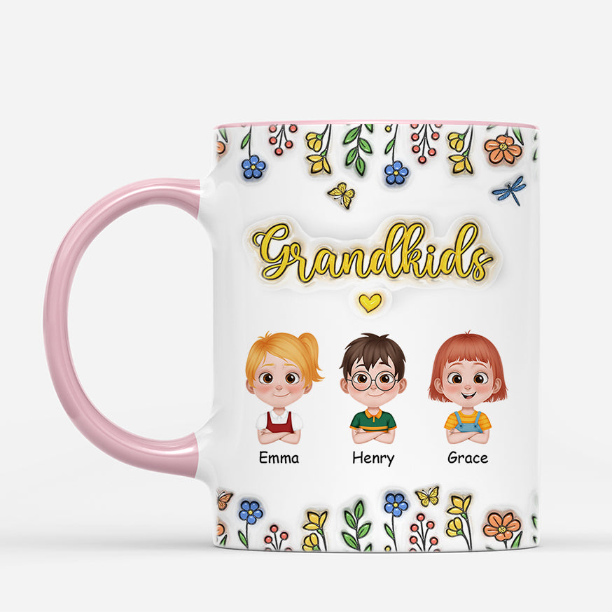 6023MUS2 3d printing effect personalized grandkids mug grandparent gifts 6023M8L8B
