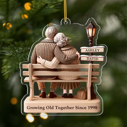 6035OUS1 custom couple gifts acrylic growing old together since ornament 6035OTLNG_f36f92ac ff9f 49f4 9719 e410e2253f25