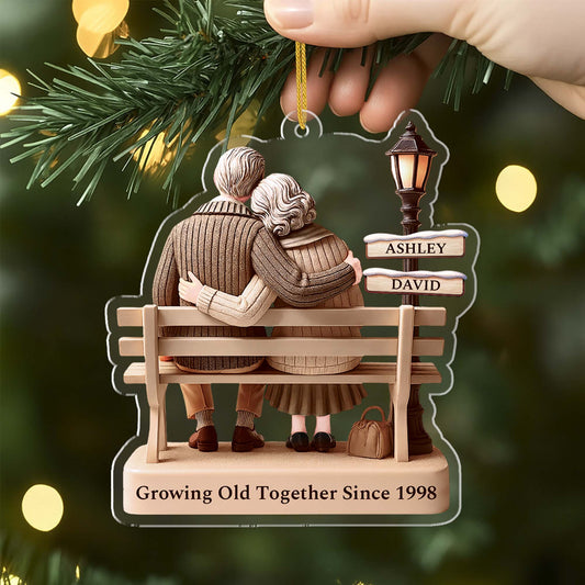 6035OUS2 custom couple gifts acrylic growing old together since ornament 6035OTLNG_1fc993e2 f566 418e 9280 70c254789c8e