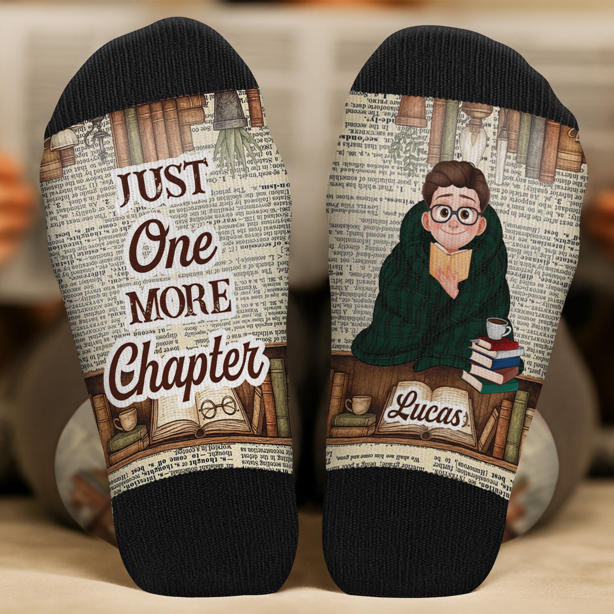 6050JUS2 shh im reading socks personalized gifts for book readers 6050JKQTA