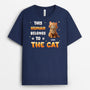 6055AUS2 this human belongs to shirt custom cat gifts for humans 6055A8FTC