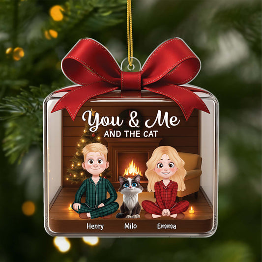 6075OUS1 personalized acrylic christmas ornaments you me and the cats 6075O6MTD