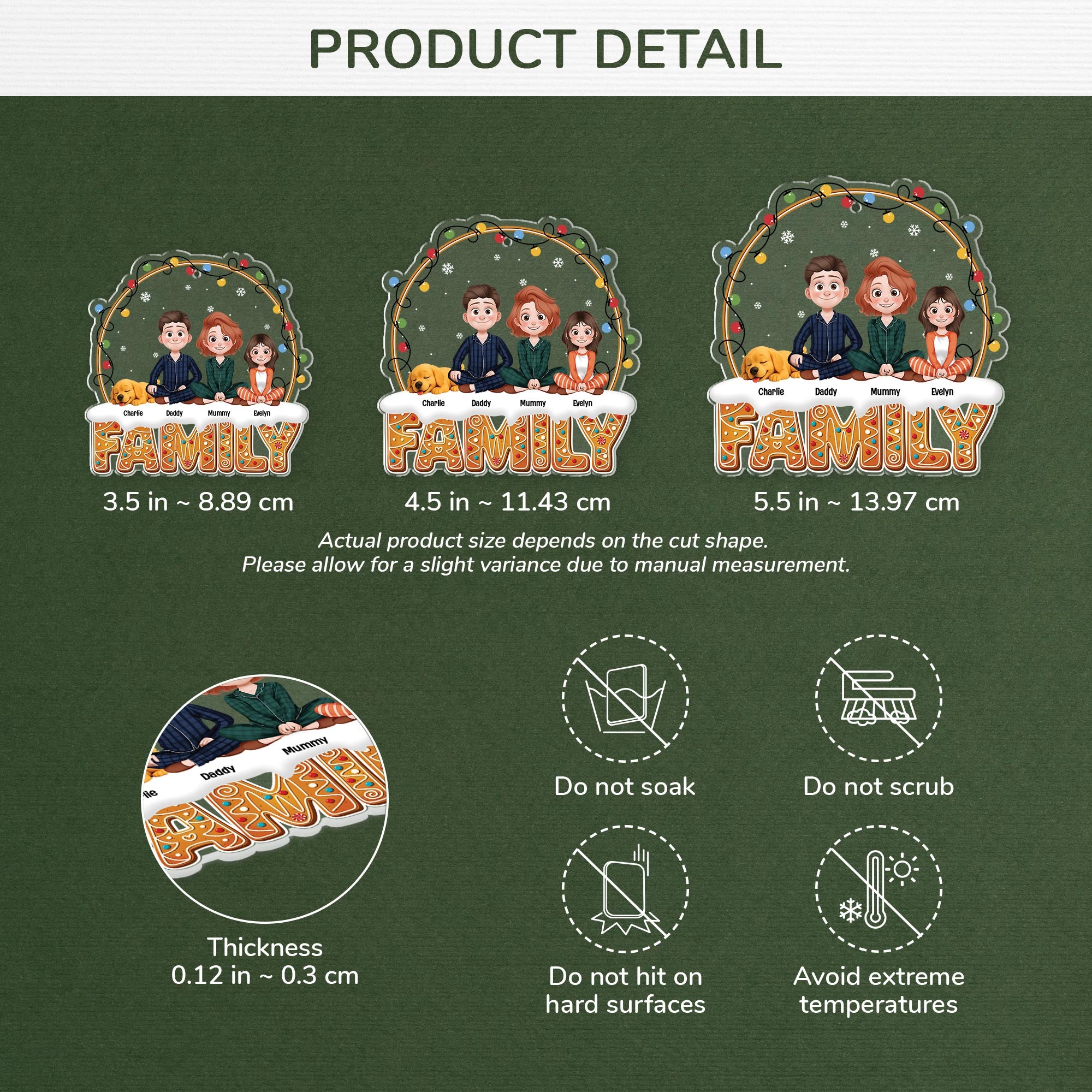 6077OUK3 personalized photo christmas ornaments_ acrylic family gifts 6077O6YAI