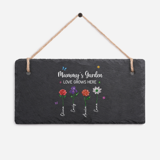 6082AUK1 personalised slate garden sign for grandmamum on mothers day 6082ae6h5a
