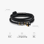 6110JUS3 mens braided leather bracelet_ with names custom gifts for dad grandpa 6110J0B0B