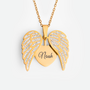 6113JUS1 angel wing necklace with name personalized memorial gifts 6113J0B5A