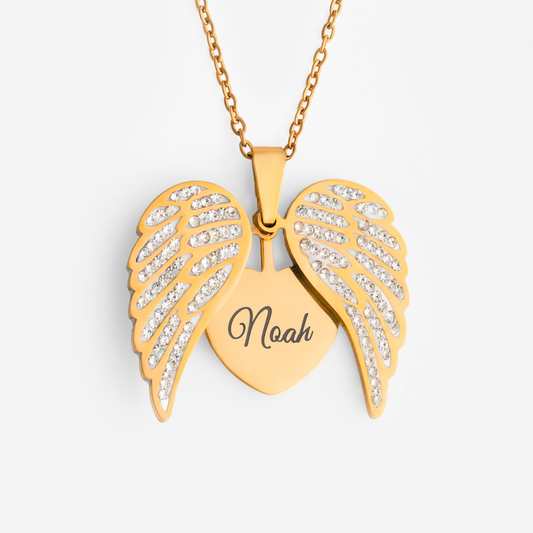 6113JUS1 angel wing necklace with name personalized memorial gifts 6113J0B5A_517de7d6 43a9 4eec 84e6 d2a7ee157da6