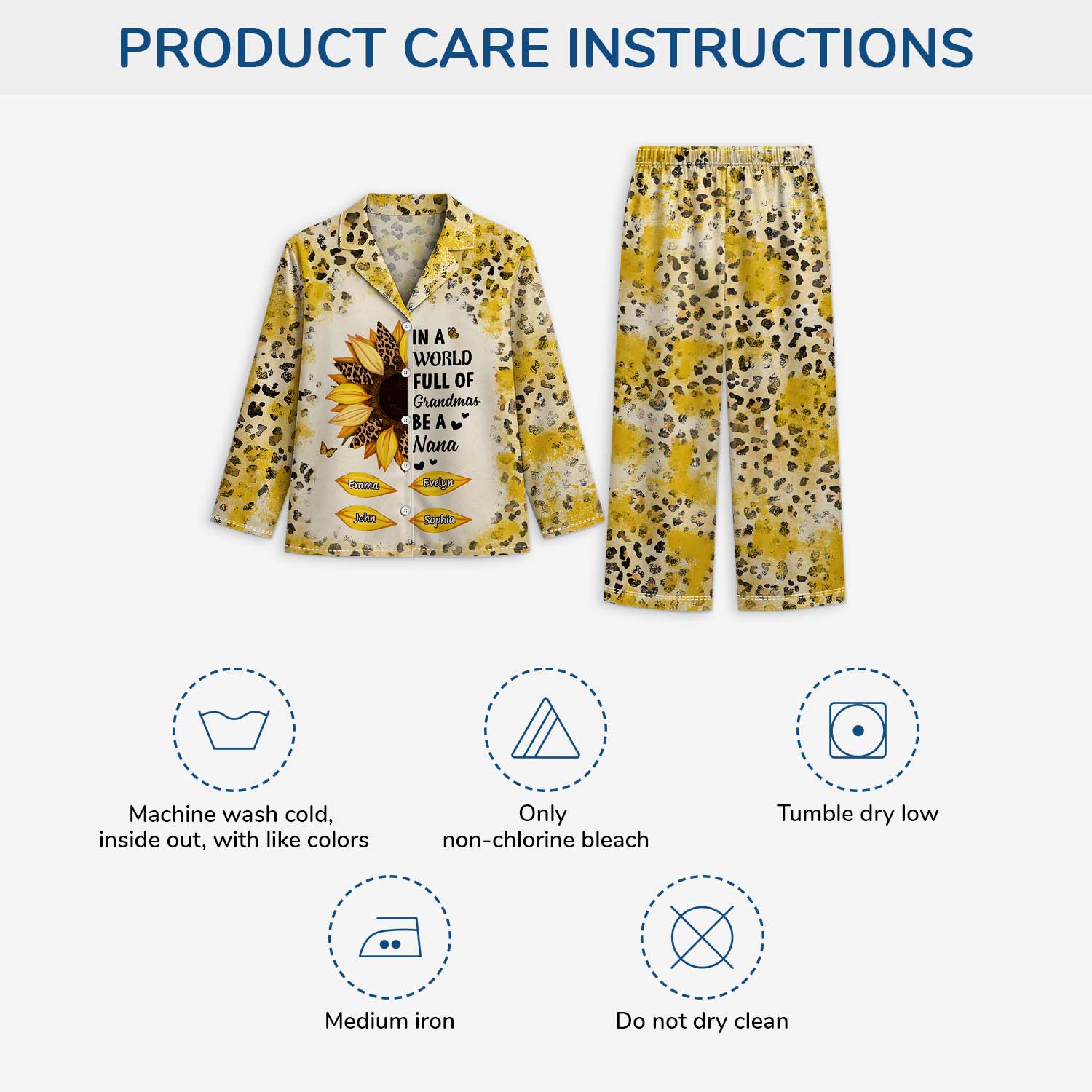 6130VUS1 custom womens pajamas_ in a world full of grandmas be a nana 6130VKLAA_4