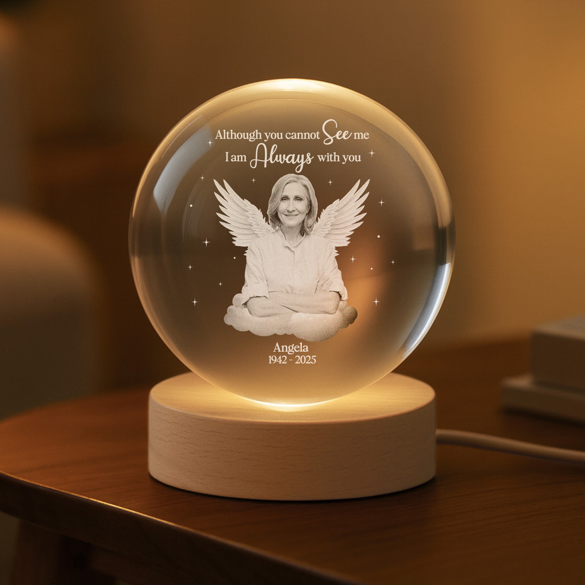 6140LUS2 personalized memorial gifts with photo_ crystal ball lamps 6140L6MCA