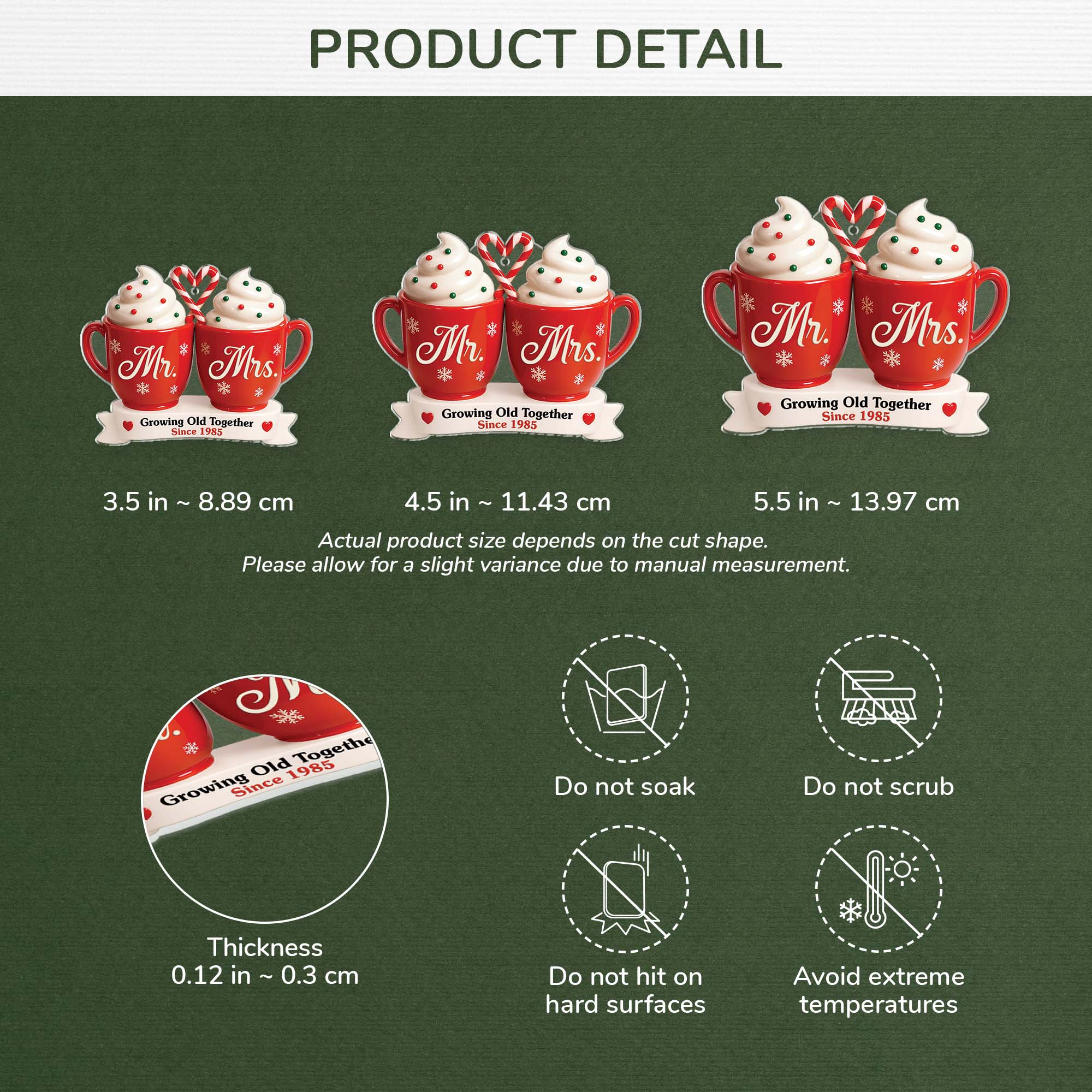 6145OUS3 3d printing effect acrylic mr and mrs ornament_ custom christmas gifts for couples 6145O6PCG