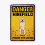 6157EUS1 funny metal danger minefield sign_ custom gifts for dog lovers 6157E8KZC