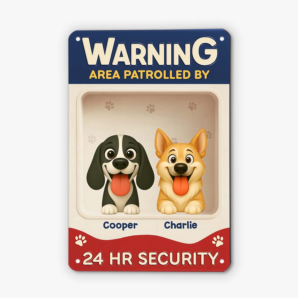 6158EUK1 metal dog warning signs_ personalized dog gifts for owners 6158E8ZZC