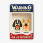 6158EUK1 metal dog warning signs_ personalized dog gifts for owners 6158E8ZZC