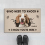 6160DUS1 no need to knock_ doormat with photo custom dog gifts for owners 6160D8QNC