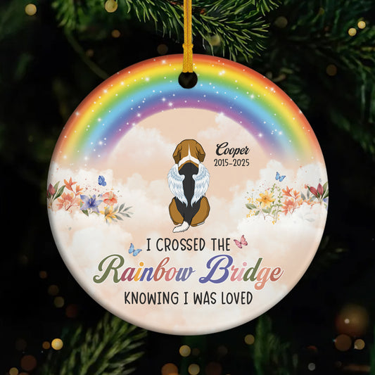 6176OUS1 ceramic rainbow bridge ornament personalized dog memorial gifts_ 6176OK6QC