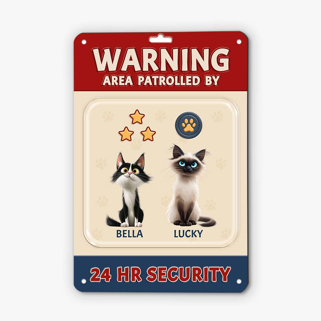 6177EUS2 personalized metal warning signs funny gifts for cat owners 6177E8TND