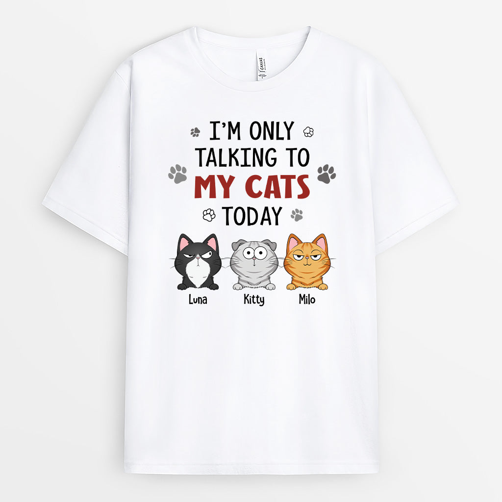 6179AUS1 im only talking to my cat today shirt custom gifts for cat lovers 6179A3KMD
