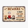 6182EUS1 funny crazy dog lady gifts_ personalized metal cat signs 6182E3HAD