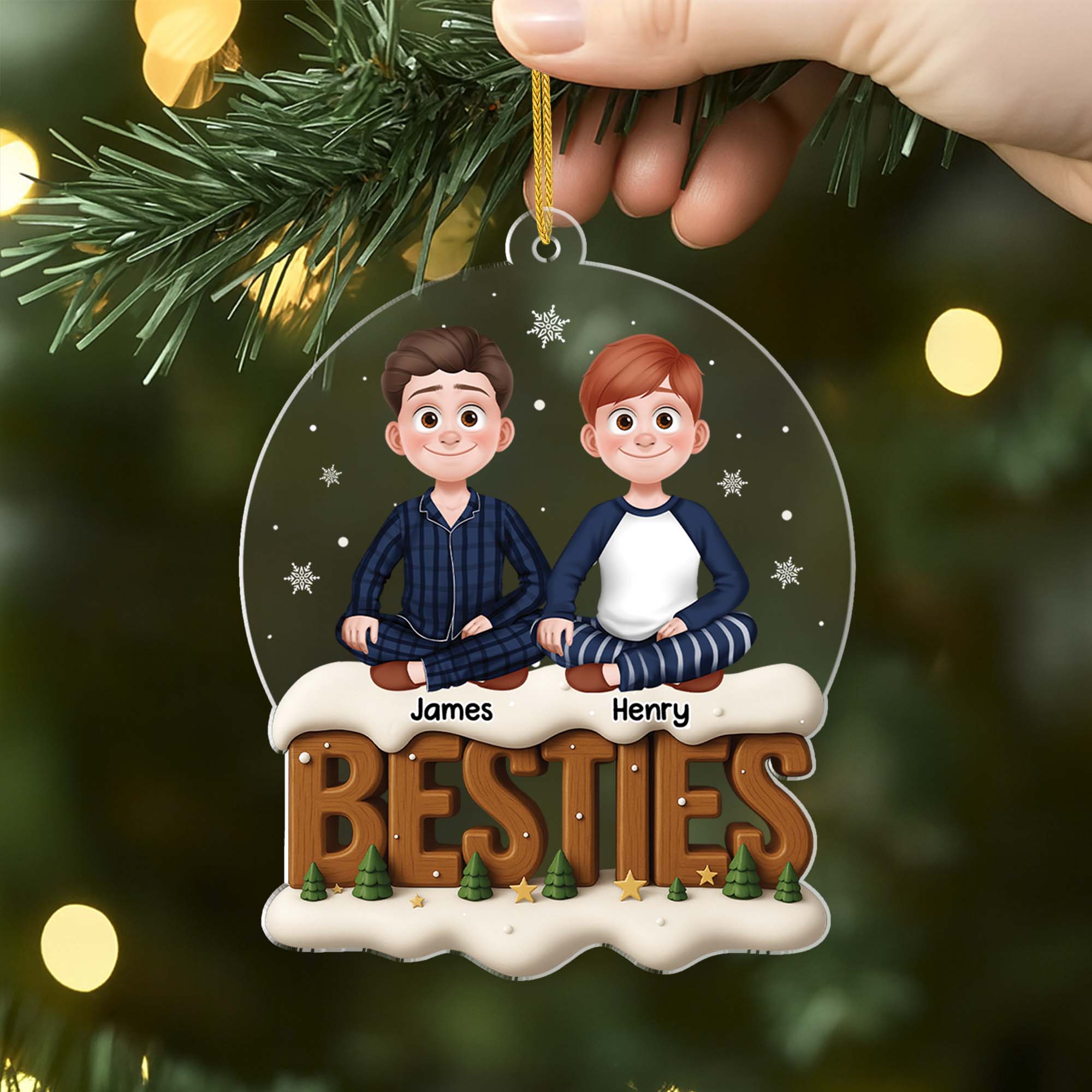 6185OUS2 3d printing effect acrylic xmas ornaments personalized bestie gifts 6185O8TTF