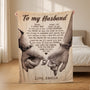 6188BUS2 to my wife blanket from husband_ personalized couple gifts 6188BTMCG