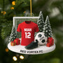 6199OUS1 3d printing effect personalized soccer christmas ornaments_ acrylic 6199O