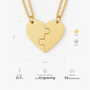 6210JUS3 personalized heart puzzle necklace unique gifts for family 6210J0H0A