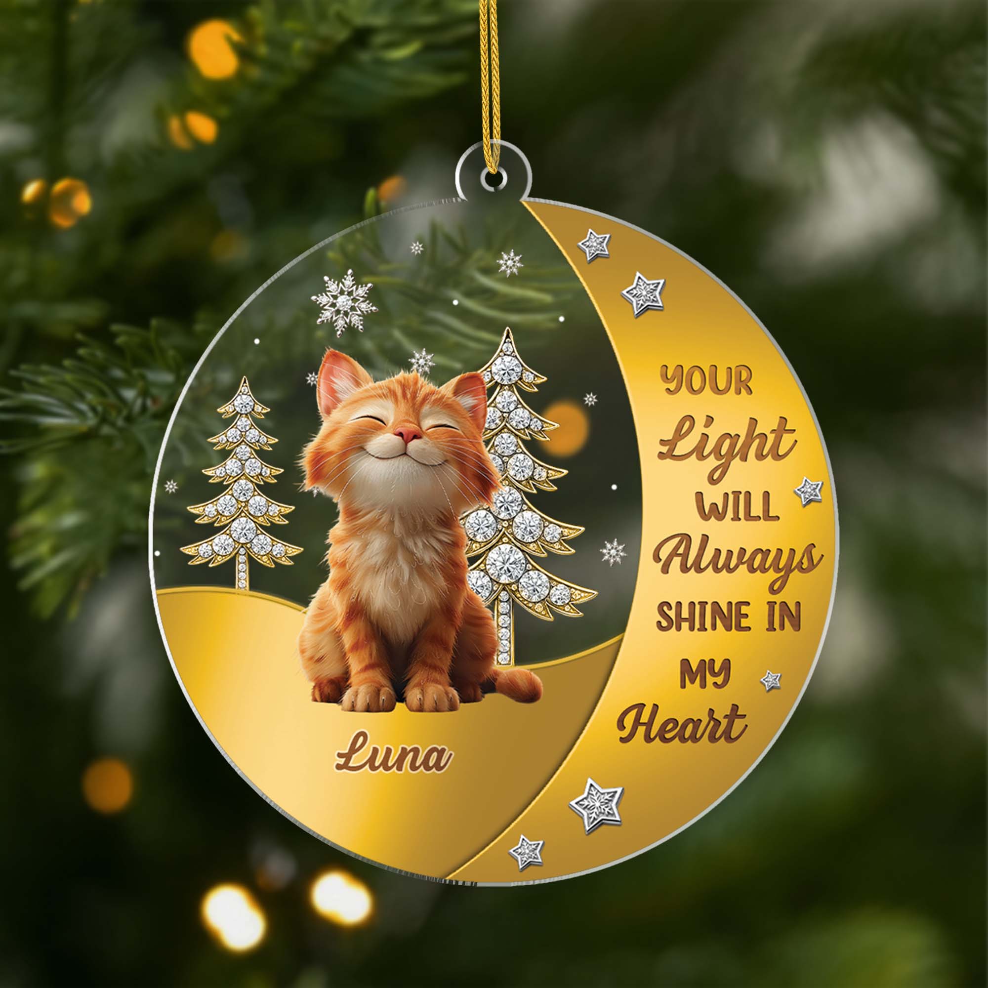6215OUK1 acrylic cat memorial ornament personalized gifts for cat owners 6215o6std