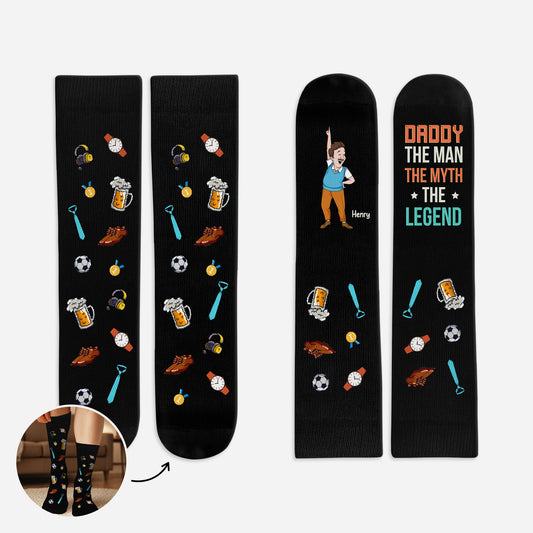 6222JUS1 the man the myth the legend socks custom christmas gifts for dad grandpa 6222J6VZB
