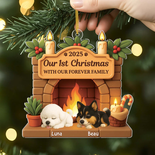 6225OUS2 3d printing effect acrylic dog first christmas ornament custom dog gifts 6225O8TTC