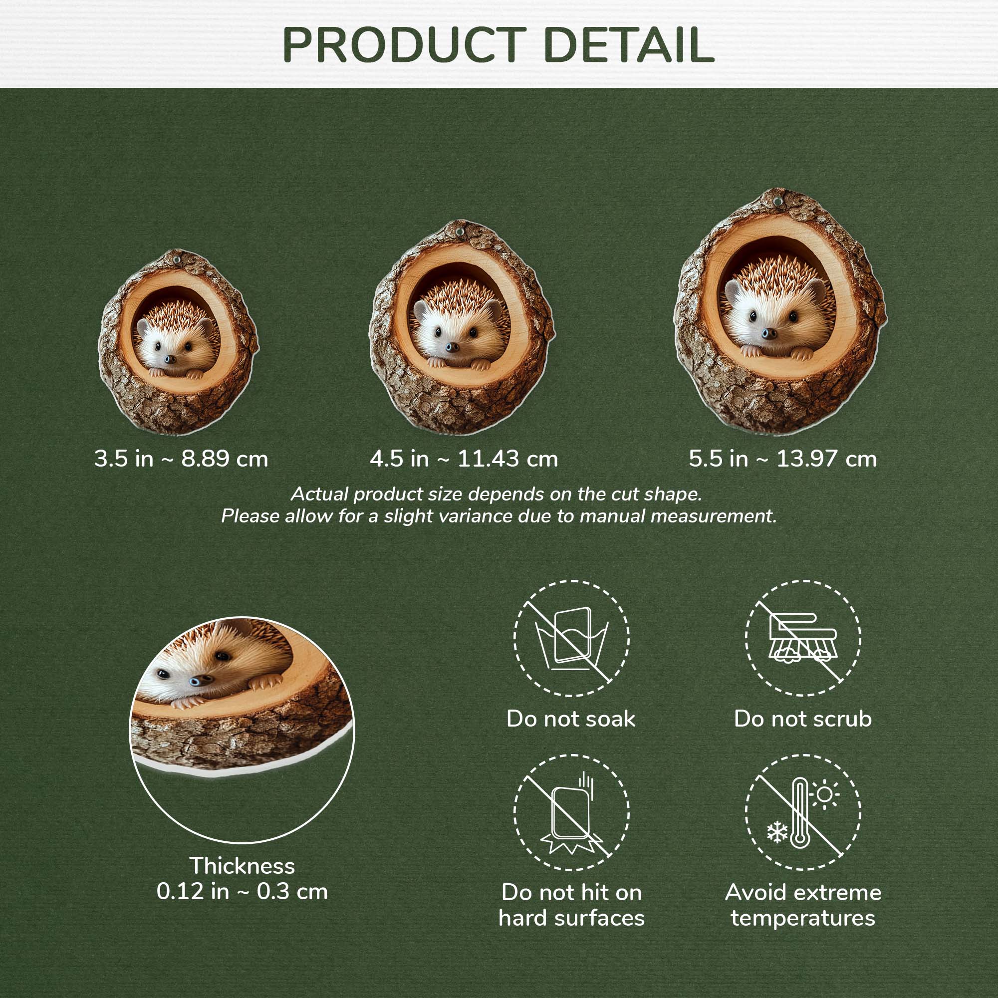 6226OUS3 3d printing effect personalized acrylic christmas ornaments with animal picture 6226O8TCA