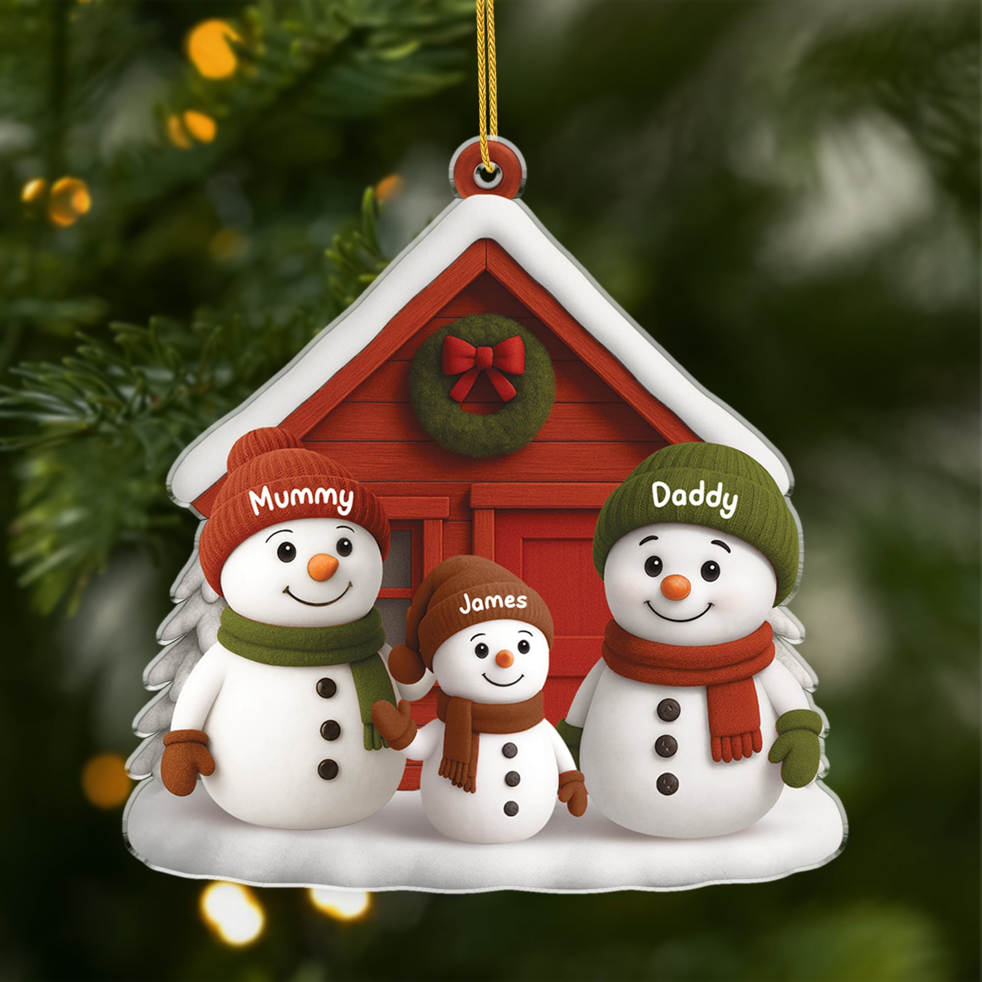 6228OUk1 3d printing effect acrylic snowman christmas ornament personalized gift for family 6228O8LZI_1