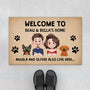 6236DUS1 welcome to our home doormat personalized gifts for dog lovers 6236D8T0C