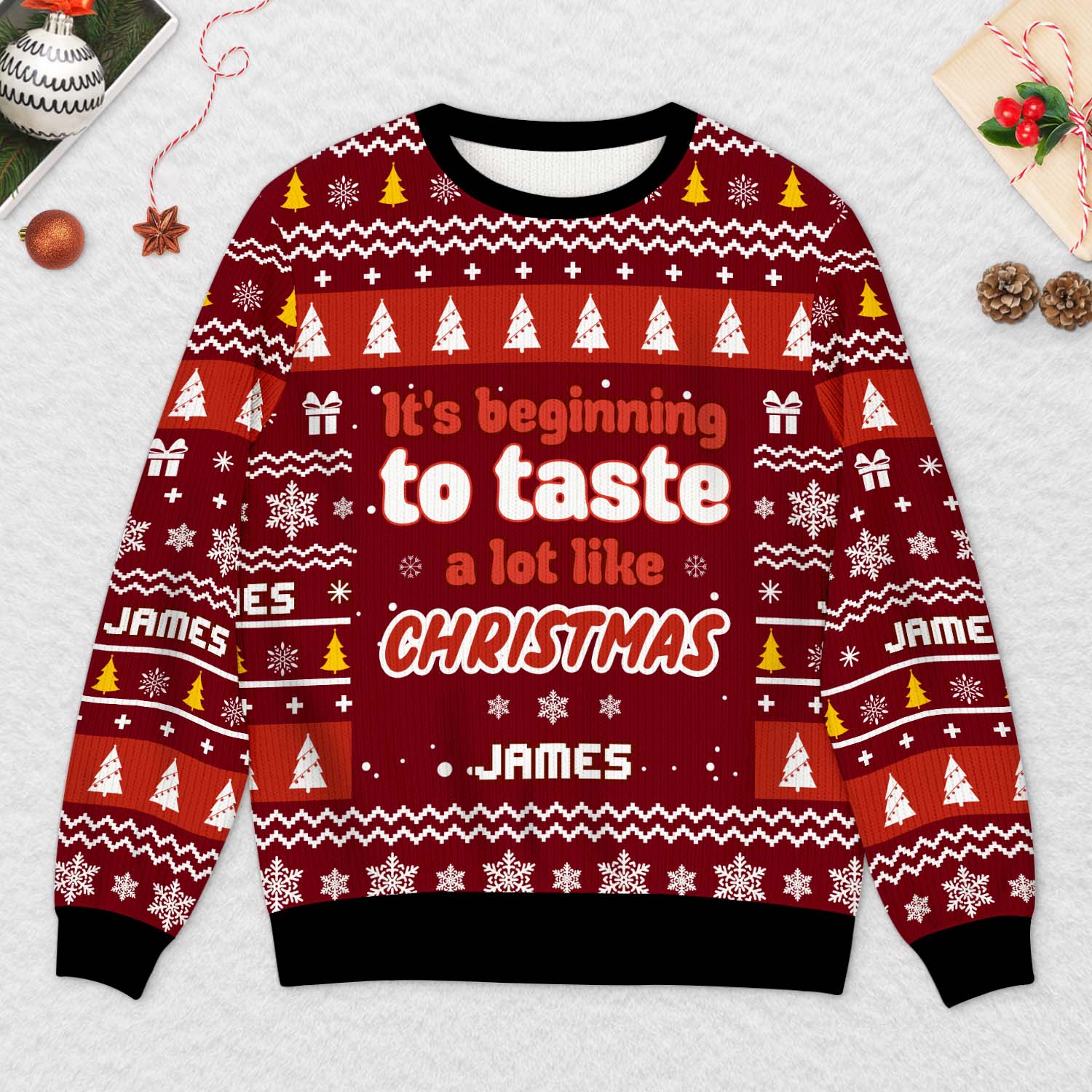 6240WUS2 personalized ugly christmas sweater funny gifts for pizza lovers 6240W