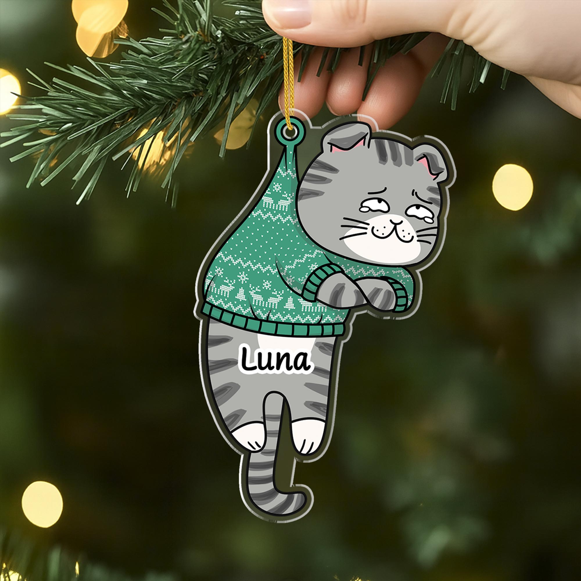 6245OUS2 personalized cat ornaments acrylic christmas gifts for cat lovers 6245O8QAD