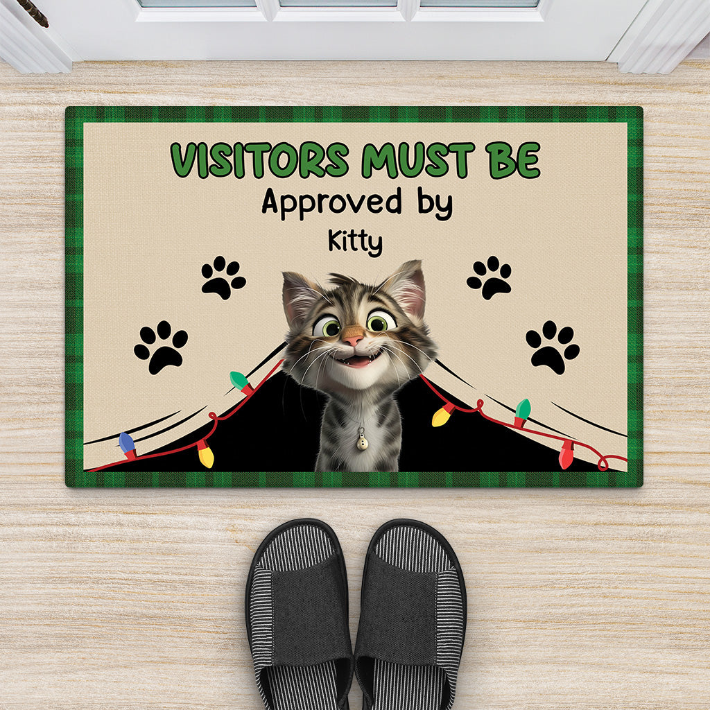 6248DUS1 personalized christmas doormat funny gifts for cat lovers 6248DKLND_2