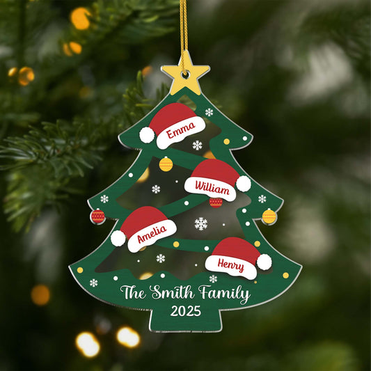 6250OUS1 acrylic christmas tree ornament with names custom gifts for family 6250OKLTI
