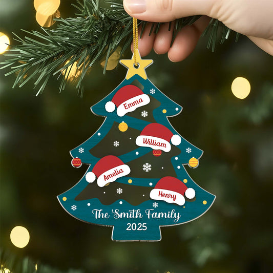 6250OUS2 acrylic christmas tree ornament with names custom gifts for family 6250OKLTI