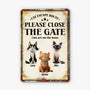 6267EUS1 metal please close the gate sign custom gifts for cat lovers 6267E8QMD