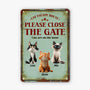 6267EUS2 metal please close the gate sign custom gifts for cat lovers 6267E8QMD