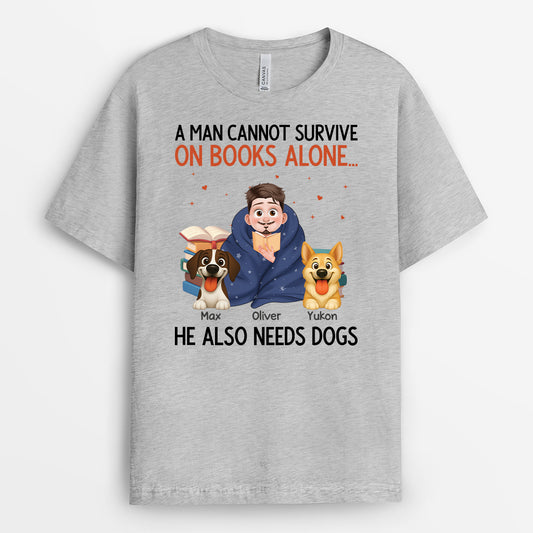 6271AUS1 a woman cannot survive on books alone shirt custom dog lover gifts 6271ATLZC_1