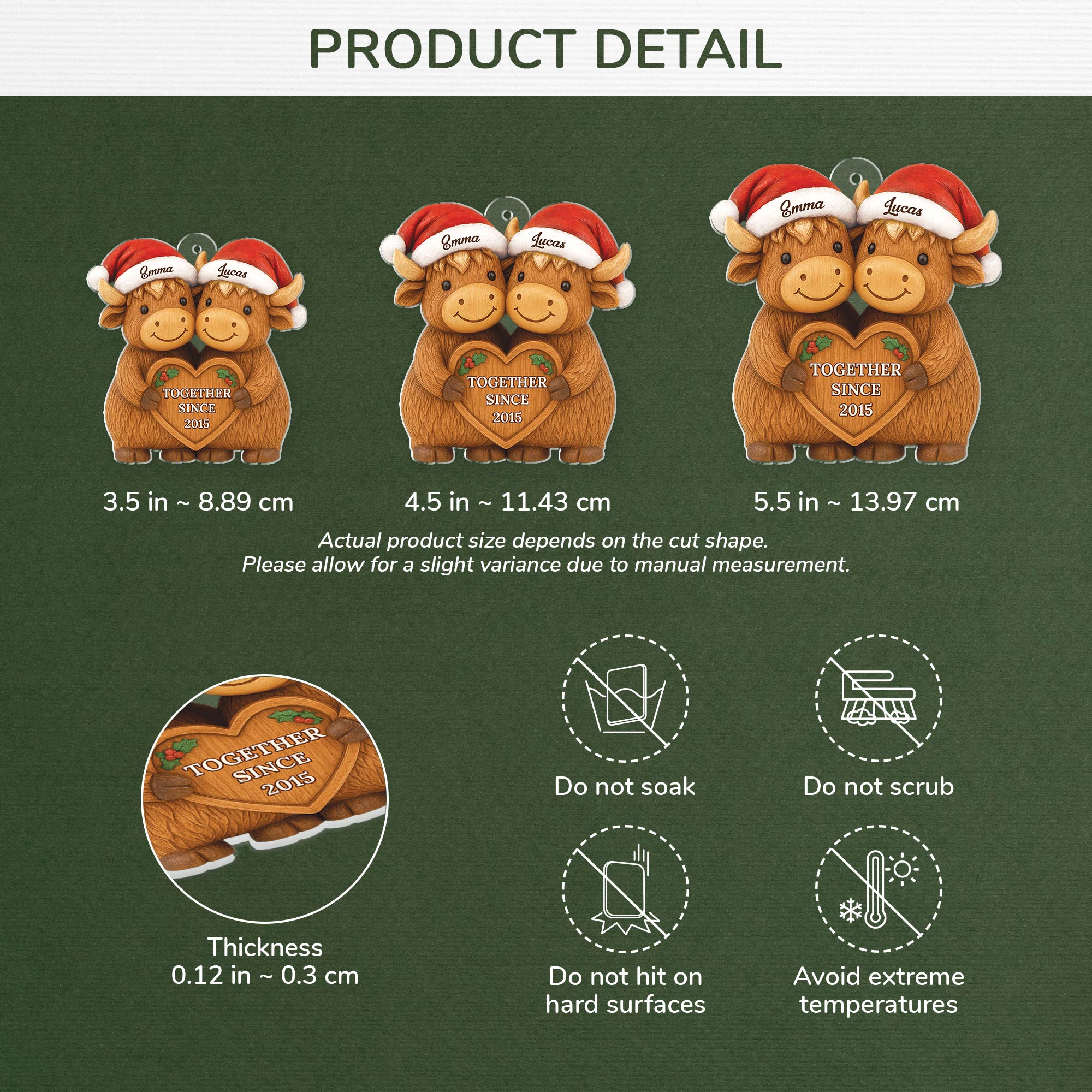 6276OUS3 3d printing effect custom acrylic reindeer ornaments_ couple christmas gifts 6276O3QAG