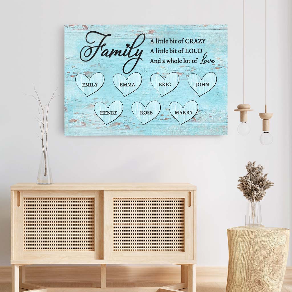 6280CUS3 custom canvas with names unique gifts for the whole family 6280C3MAI