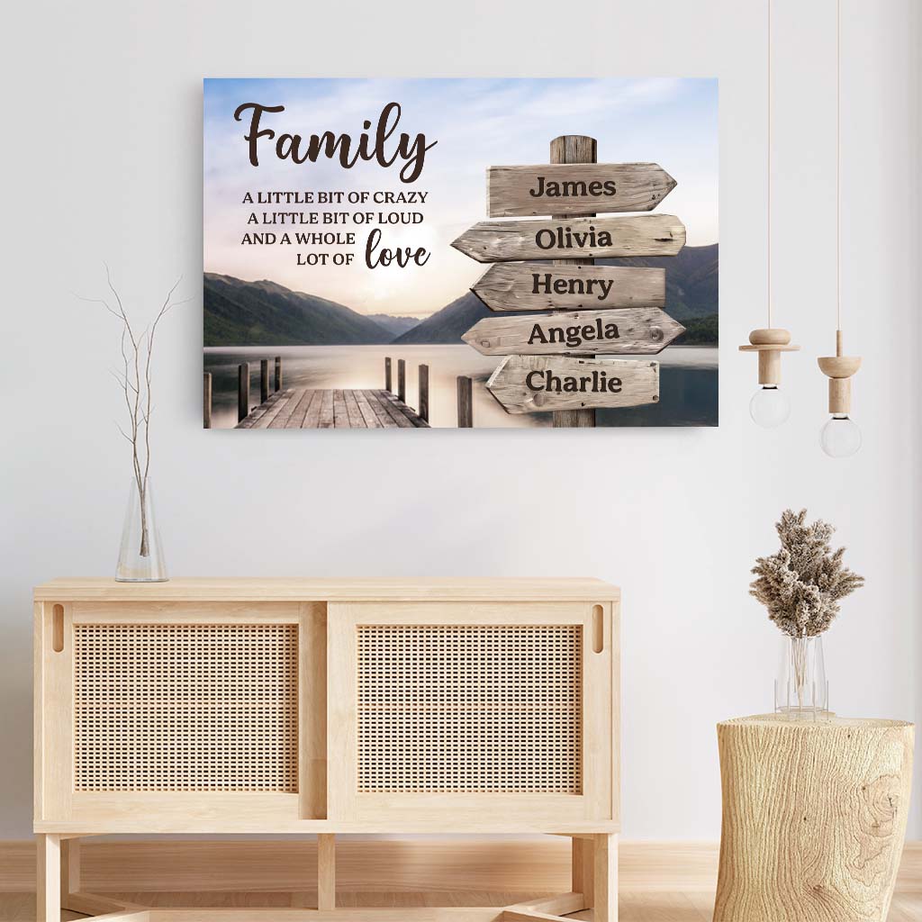 Personalised Family Canvas with Names - Custom Chic UK